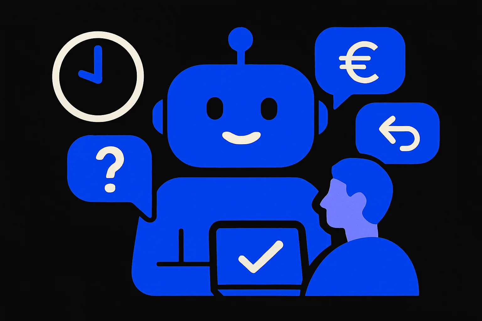 Answers routine support questions
